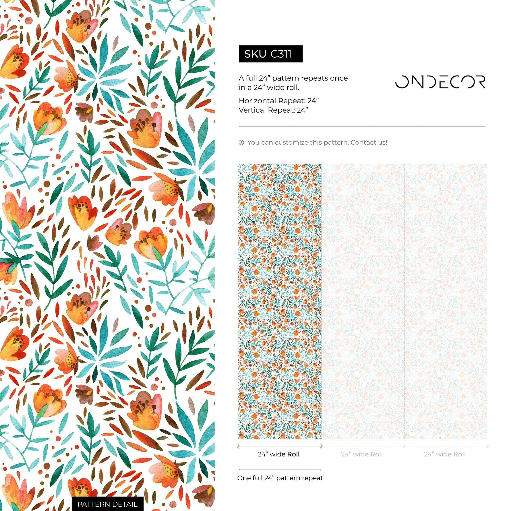 Wallpaper Peel and Stick Wallpaper Removable Wallpaper Home Decor Wall Art Wall Decor Room Decor / Floral Wallpaper - C311