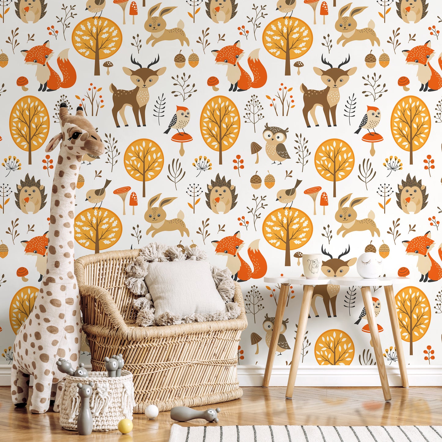 Wallpaper Peel and Stick Wallpaper Removable Wallpaper Home Decor Wall Art Wall Decor Room Decor / Cute Animal Kids Wallpaper - A082