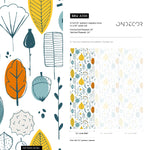 Removable Wallpaper Peel and Stick Wallpaper Wall Paper Wall Mural - Leaf Wallpaper Tropical Wallpaper - A398