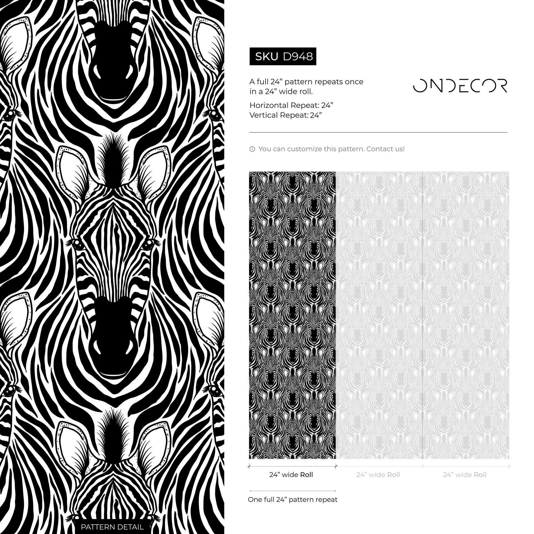Animal Print Zebra Wallpaper Removable Wallpaper Wall Decor Home Decor Wall Art Printable Wall Art Room Decor Wall Prints Wall Hanging - B765