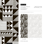 Wallpaper Peel and Stick Wallpaper Removable Wallpaper Home Decor Wall Decor Room Decor / Black and White Geometric Wallpaper - A824