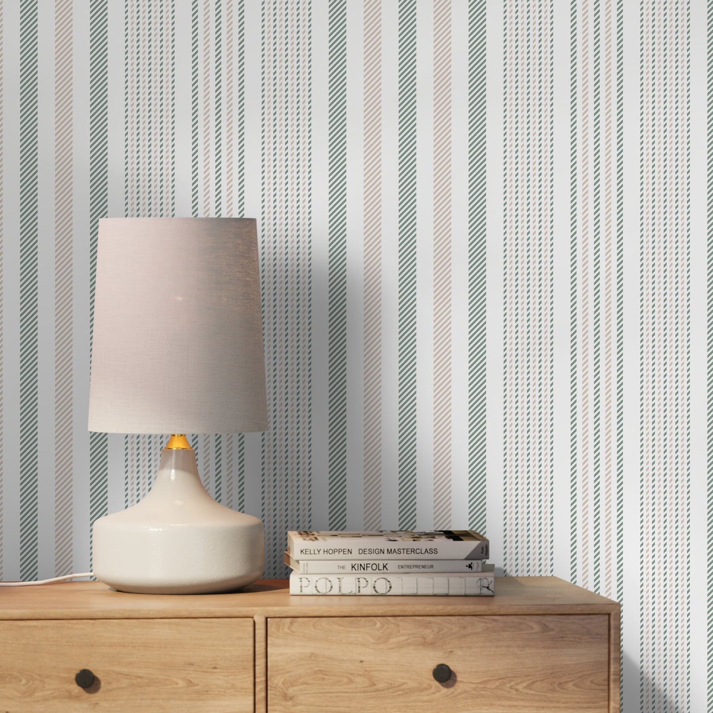 Minimalist Striped Wallpaper Farmhouse wallpaper Peel and Stick and Traditional Wallpaper - D805