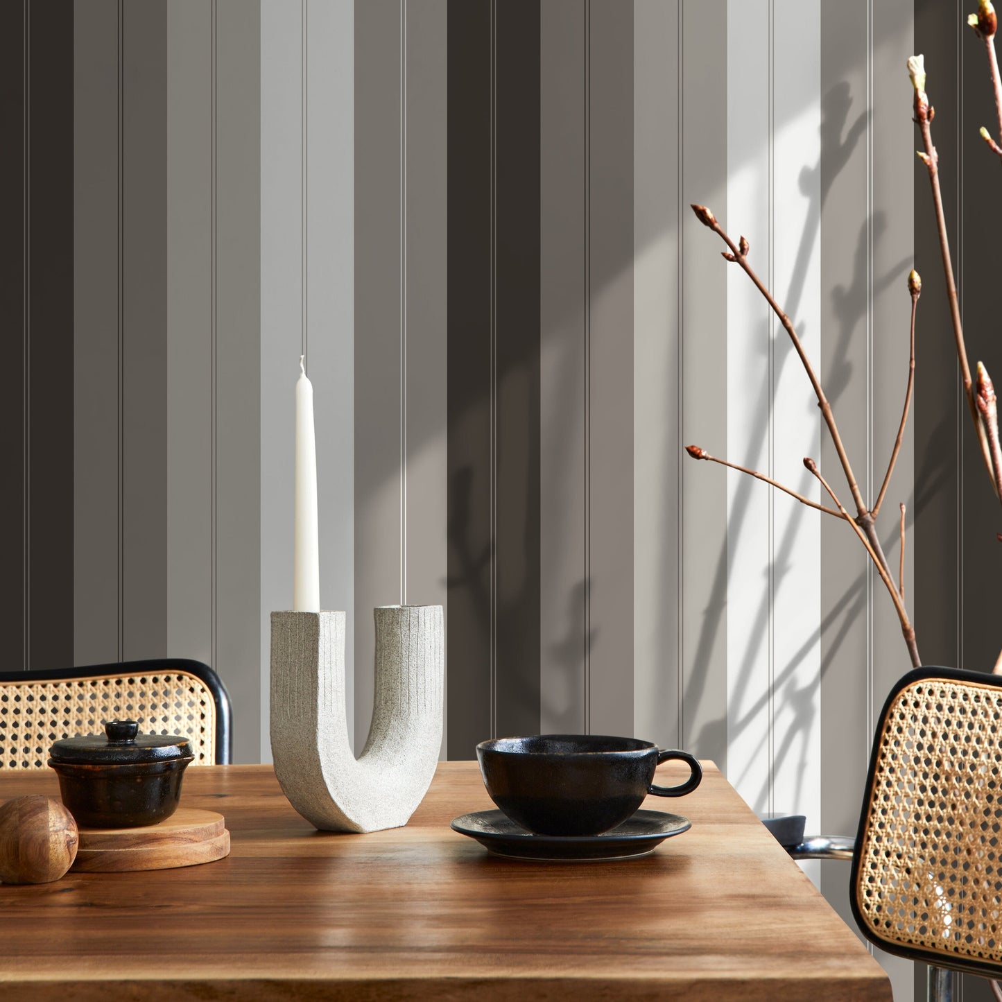 Vertical Striped Wallpaper Modern Wallpaper Peel and Stick and Traditional Wallpaper - D807