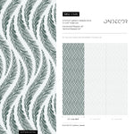 Wallpaper Peel and Stick Wallpaper Removable Wallpaper Home Decor Wall Art Wall Decor Room Decor / Green and Gray Feathers Wallpaper - C526