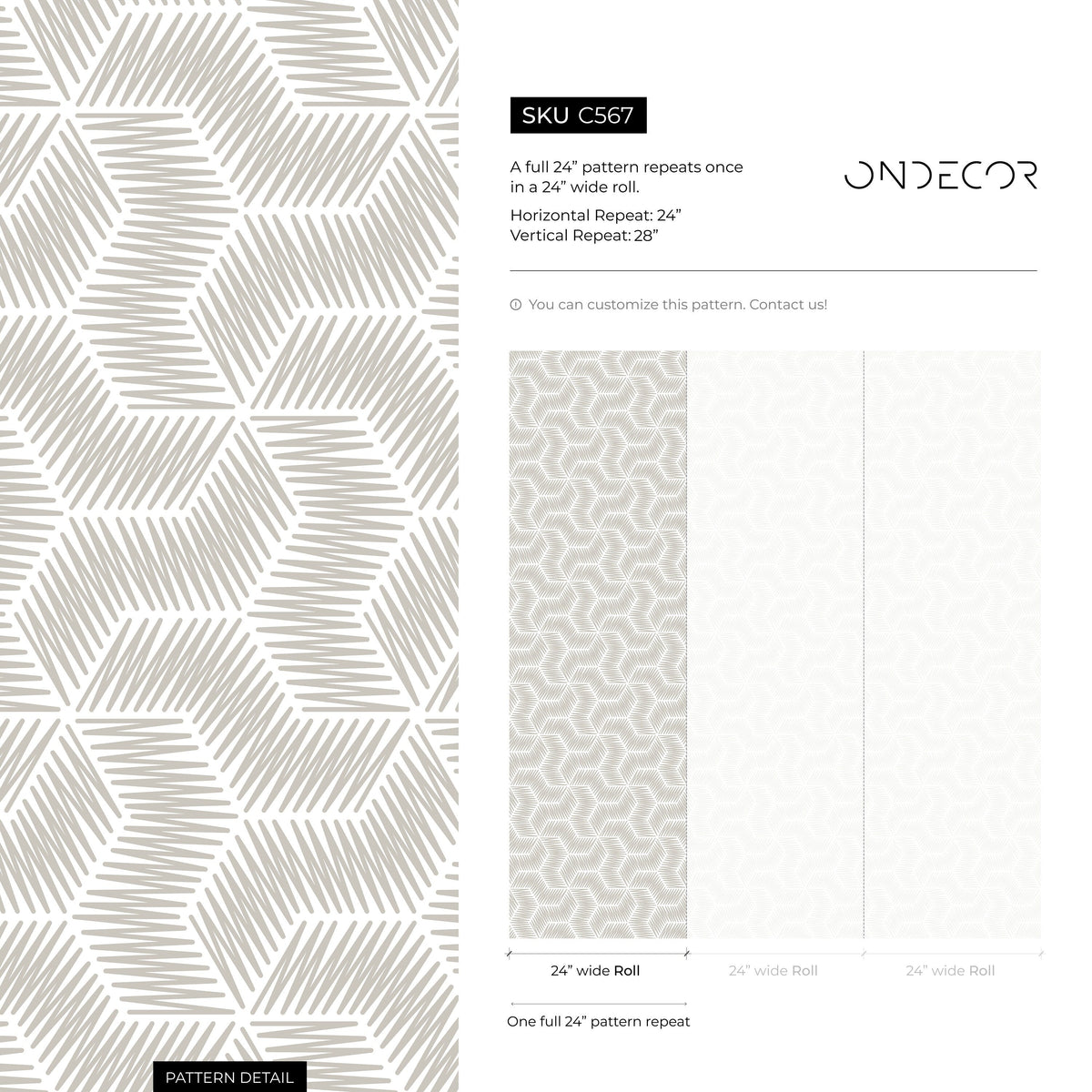 Wallpaper Peel and Stick Wallpaper Removable Wallpaper Home Decor Wall Art Wall Decor Room Decor / Beige Geometric Wallpaper - C567