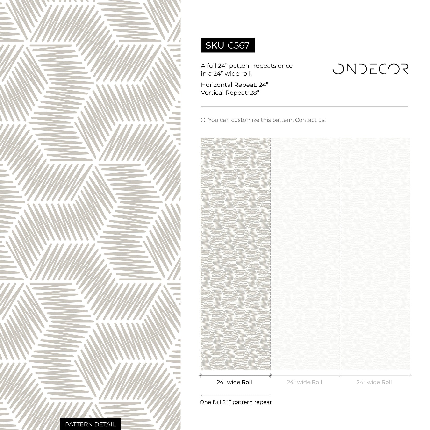 Wallpaper Peel and Stick Wallpaper Removable Wallpaper Home Decor Wall Art Wall Decor Room Decor / Beige Geometric Wallpaper - C567