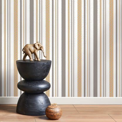 Minimalist Striped Wallpaper Modern Wallpaper Peel and Stick and Traditional Wallpaper - D845