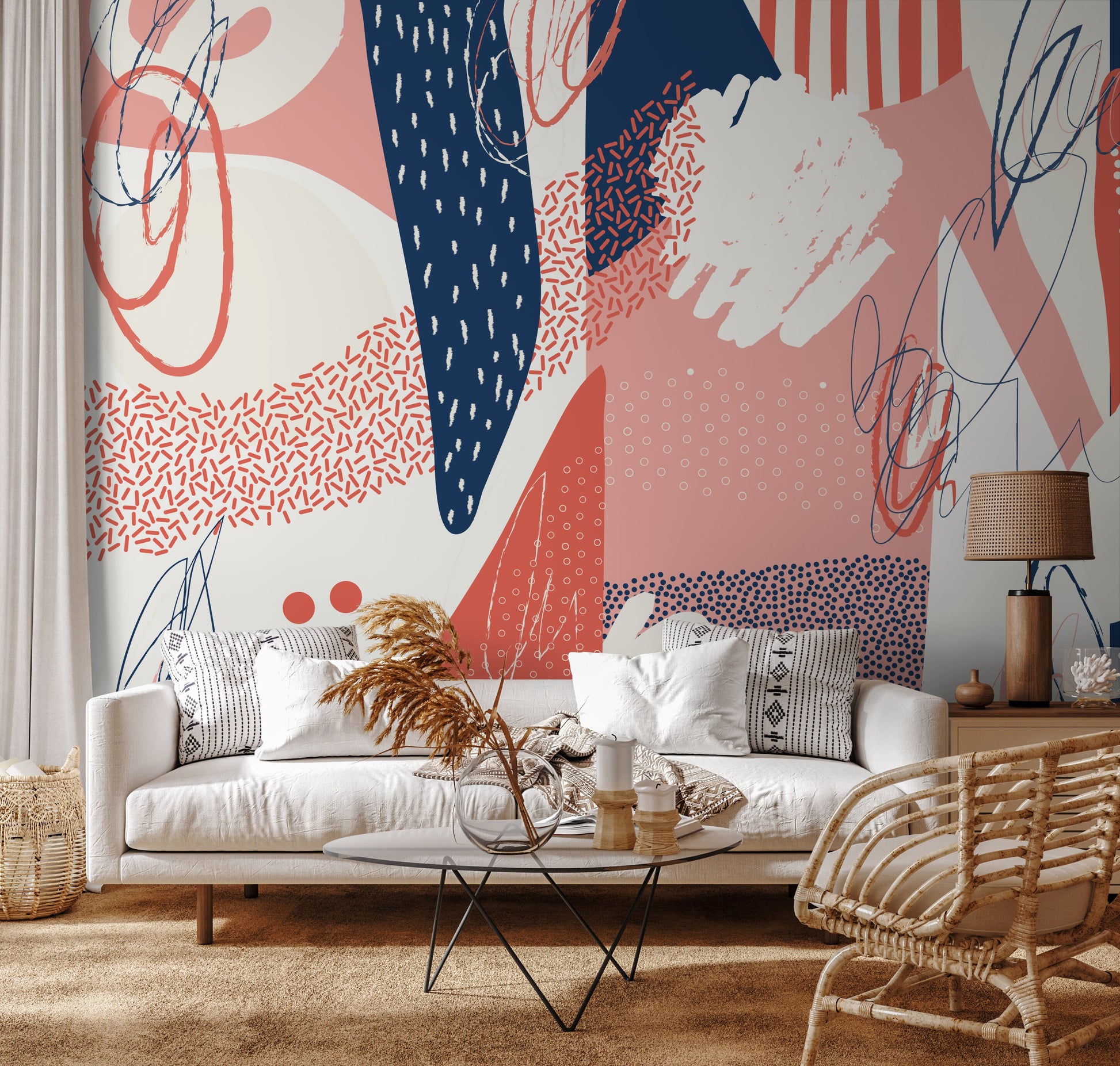 Contemporary Mural Wallpaper Removable Wallpaper Peel and Stick Wallpaper Wall Decor Home Decor Wall Art Printable Wall Art Room Decor Wall Prints - B716