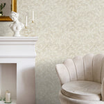 Wallpaper Peel and Stick Wallpaper Removable Wallpaper Home Decor Wall Art Wall Decor Room Decor / Dainty Neutral Leaves Wallpaper - A294
