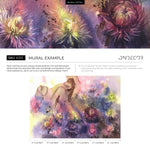 Watercolor Mural - Large Wall Mural, Removable Wallpaper, Everlasting Flower Mural, Flower Watercolor, Peel and Stick Wallpaper - A313