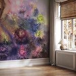 Watercolor Mural - Large Wall Mural, Removable Wallpaper, Everlasting Flower Mural, Flower Watercolor, Peel and Stick Wallpaper - A313