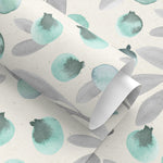 Boho, Removable Wallpaper, Watercolor Leaves, Botanical, Temporary Wallpaper, Spring Pattern, Wall Paper Removable, Wallpaper - A321