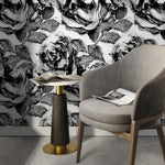 Self-adhesive Removable Wallpaper, Floral Wallpaper, Peel and Stick Fabric Wallpaper, Custom Design Wall, Wallpaper - A403