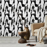 Removable Wallpaper Peel and Stick Wallpaper Wall Paper Wall Mural Wallpaper Watercolor Wallpaper Watercolor Print / Black and white - X111
