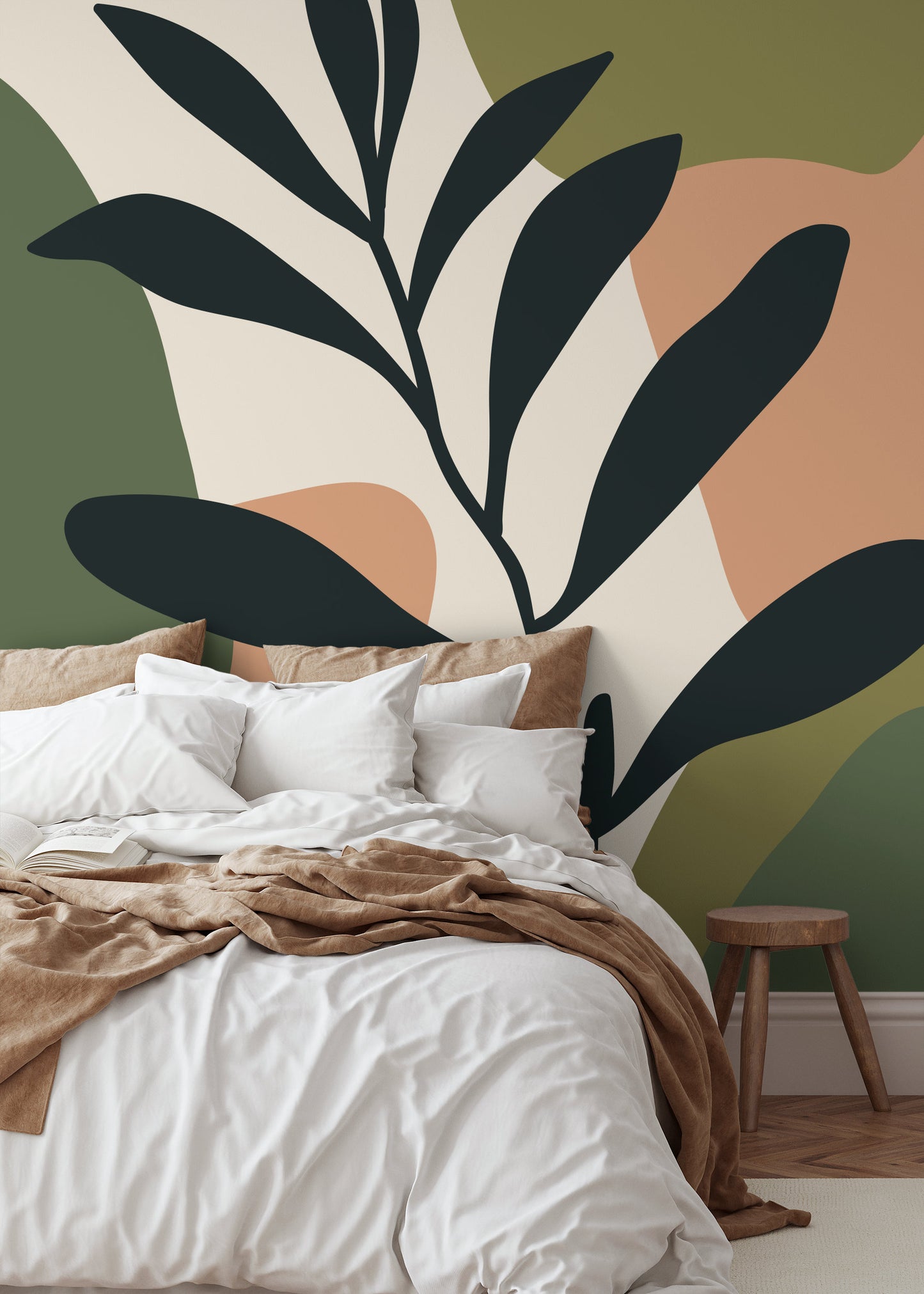 Olive Branch Harmony Wallpaper - C016