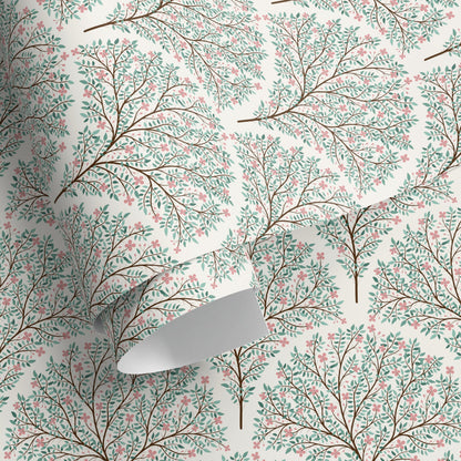 Blossoming Tree Wallpaper / Peel and Stick Wallpaper Removable Wallpaper Home Decor Wall Art Wall Decor Room Decor - C809