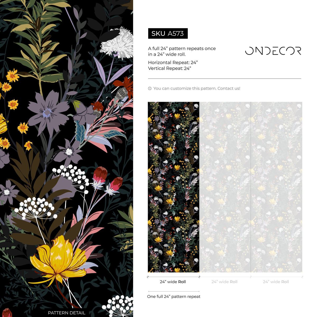 Temporary Wallpaper Wallpaper Colorful Wallpaper Wallpaper, Peel and Stick Self Adhesive Fabric Floral Wallpaper - A573