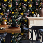 Temporary Wallpaper Wallpaper Colorful Wallpaper Wallpaper, Peel and Stick Self Adhesive Fabric Floral Wallpaper - A573