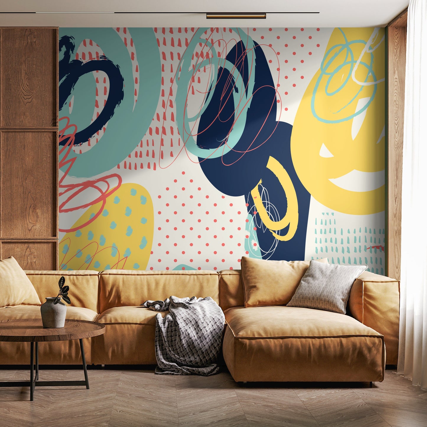 Wallpaper Peel and Stick Wallpaper Removable Wallpaper Home Decor Wall Art Wall Decor Room Decor / Colorful Abstract Modern Wallpaper - A745