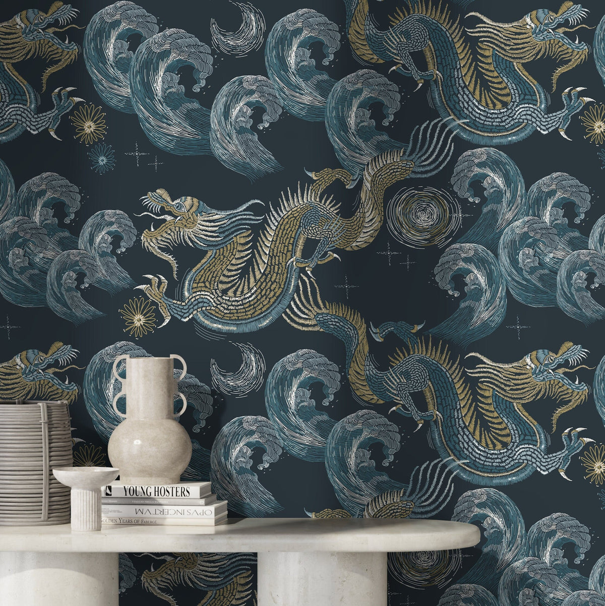 Elevate Your Space with Blue Chinoiserie Wallpaper