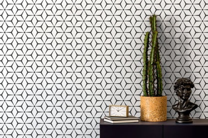 Minimalist Wallpaper Removable Wallpaper Home Decor Wall Art Wall Decor Room Decor / Geometric Tile Wallpaper - B791