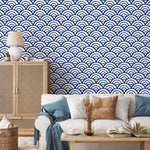 Temporary Wallpaper Nursery Decor Removable Wallpaper Peel and Stick Geometric Wallpaper Wall Cute Navy Blue Wallpaper - A566