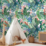 Removable Wallpaper Floral Wall Temporary Wallpaper Nursery Wallpaper Wall Decor Wall Paper Removable Peel and Stick Wallpaper - A612