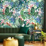 Removable Wallpaper Floral Wall Temporary Wallpaper Nursery Wallpaper Wall Decor Wall Paper Removable Peel and Stick Wallpaper - A612