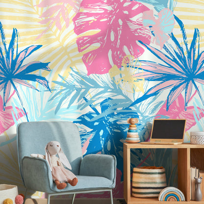 Tropical Self Adhesive Prop Art Removable Wallpaper Tropical Wallpaper Peel and Stick Wall Paper - A652