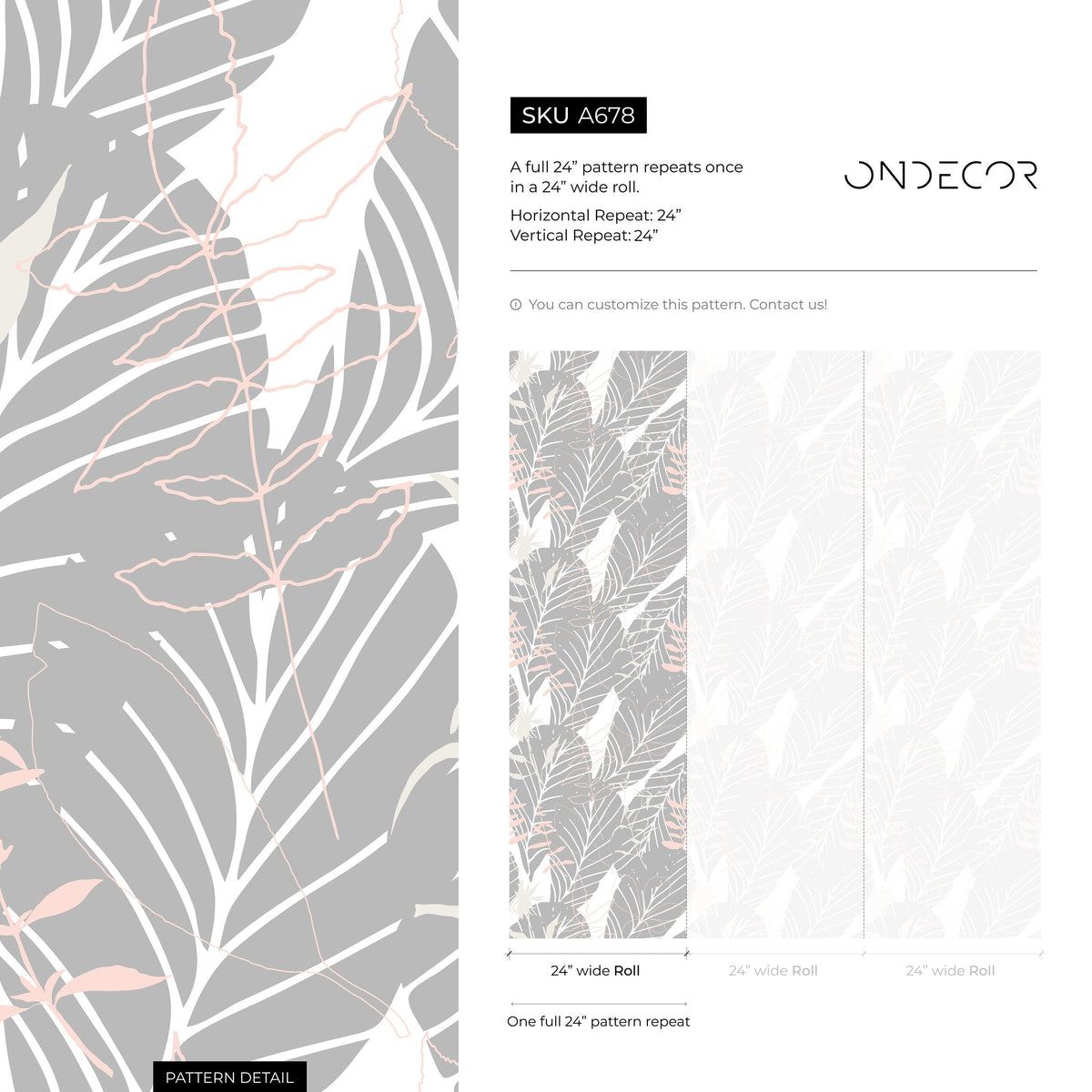 Removable Wallpaper Floral Wall Temporary Wallpaper Nursery Wallpaper Wall Decor Wall Paper Removable Peel and Stick Wallpaper - A678