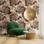Snake Floral Wallpaper Floral Skull Wallpaper Peel and Stick and Traditional Wallpaper - D900