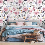 Temporary Wallpaper Vintage Floral Wallpaper Removable Wall Vintage Wallpaper Nursery Wall Decor Repositionable Wallpaper - A317