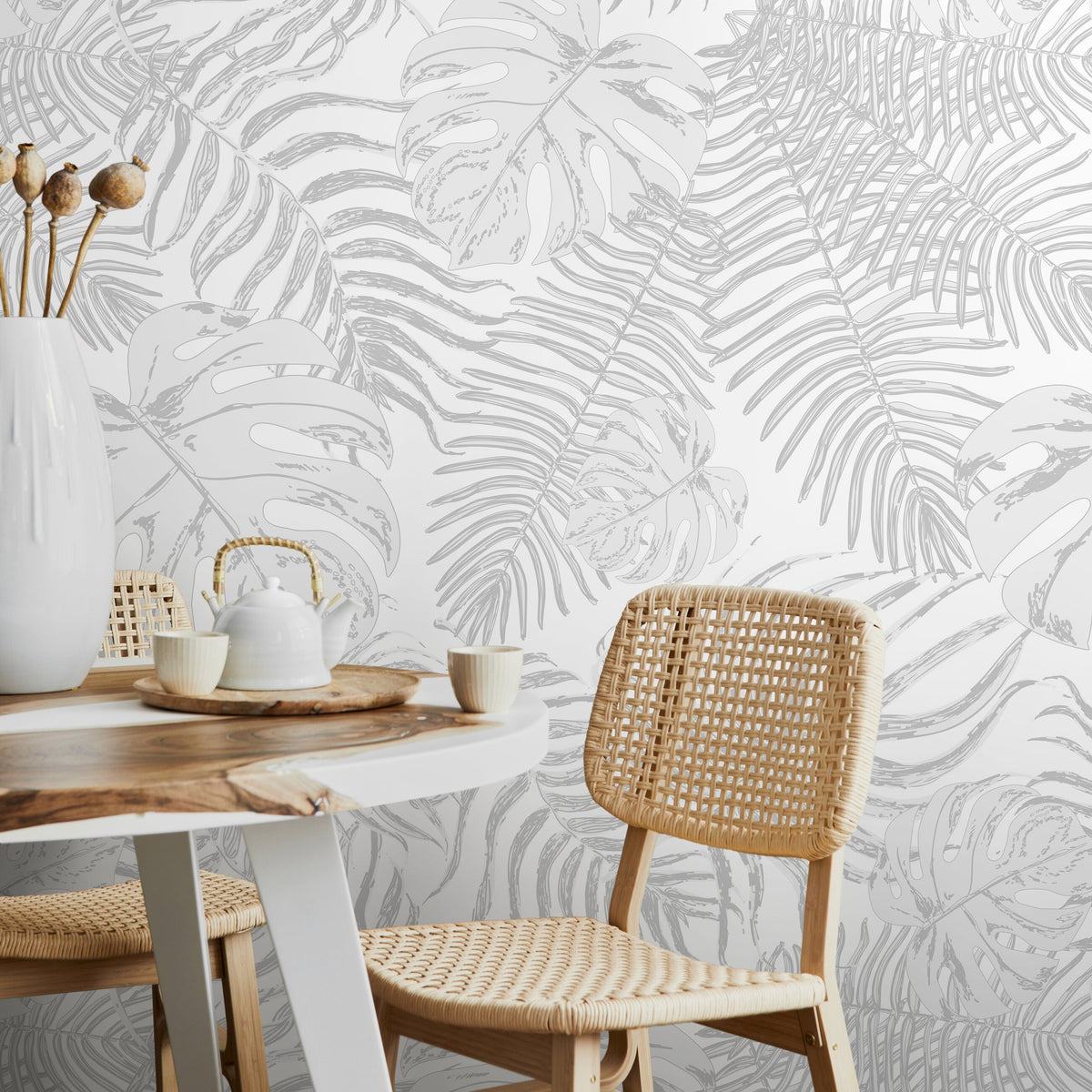 Removable Wallpaper, Tropical Wallpaper, Leaf Wallpaper, Leaves Wallpaper, Wall Paper, Peel and Stick Wallpaper, Wallpaper - A561