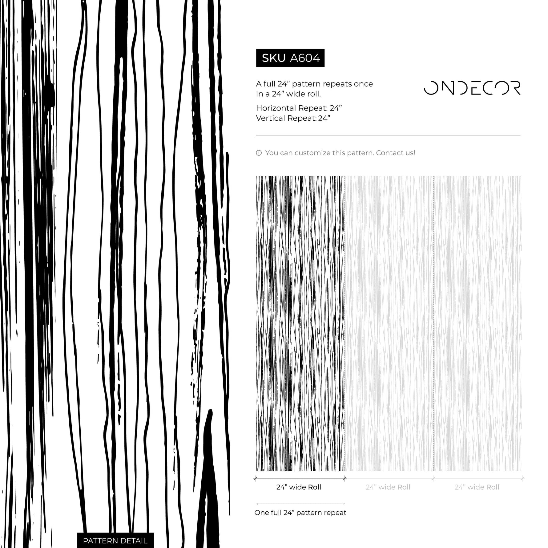 Black and White Wallpaper Abstract Removable Wallpaper Peel and Stick Wallpaper Wall Paper Wall - Hand Draw Lines - A604