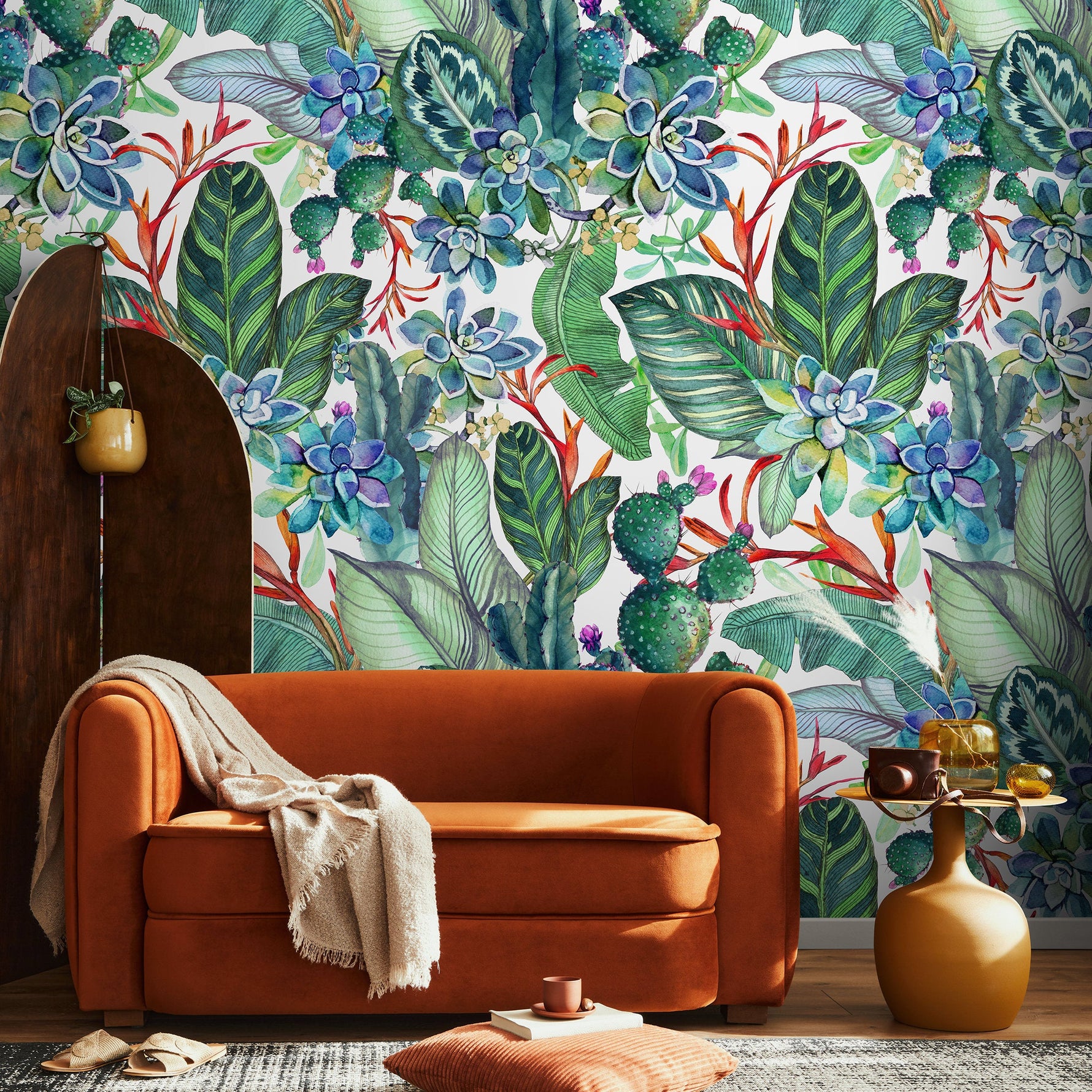 Removable Wallpaper Floral Wall Temporary Wallpaper Nursery Wallpaper Wall Decor Wall Paper Removable Peel and Stick Wallpaper - A612