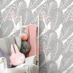 Removable Wallpaper Floral Wall Temporary Wallpaper Nursery Wallpaper Wall Decor Wall Paper Removable Peel and Stick Wallpaper - A678