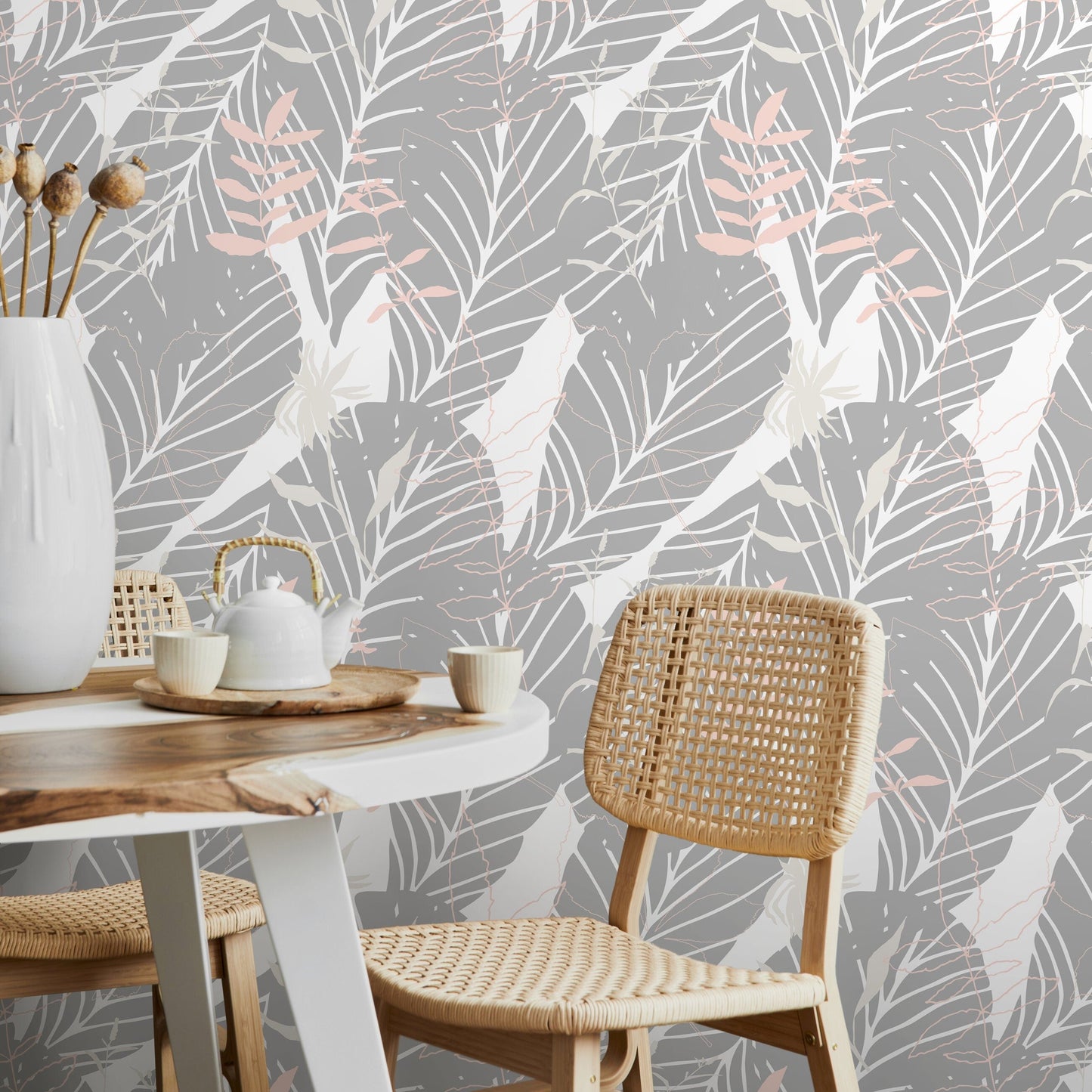 Removable Wallpaper Floral Wall Temporary Wallpaper Nursery Wallpaper Wall Decor Wall Paper Removable Peel and Stick Wallpaper - A678
